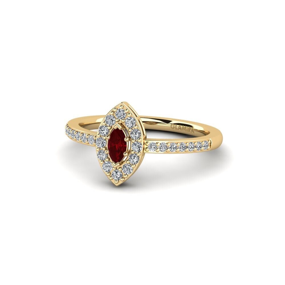 Circonita Roja Anillo de compromiso Roplasista