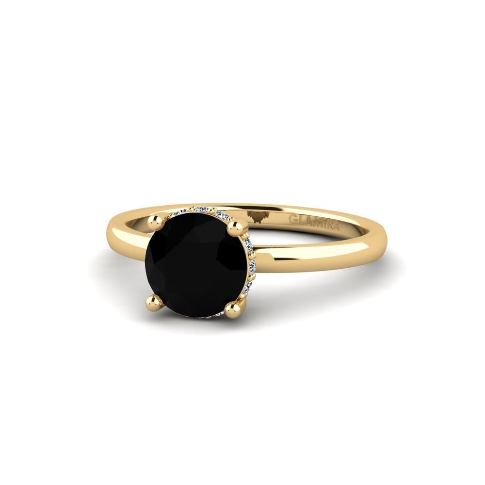 Diamante Negro Anillo de compromiso Vennis