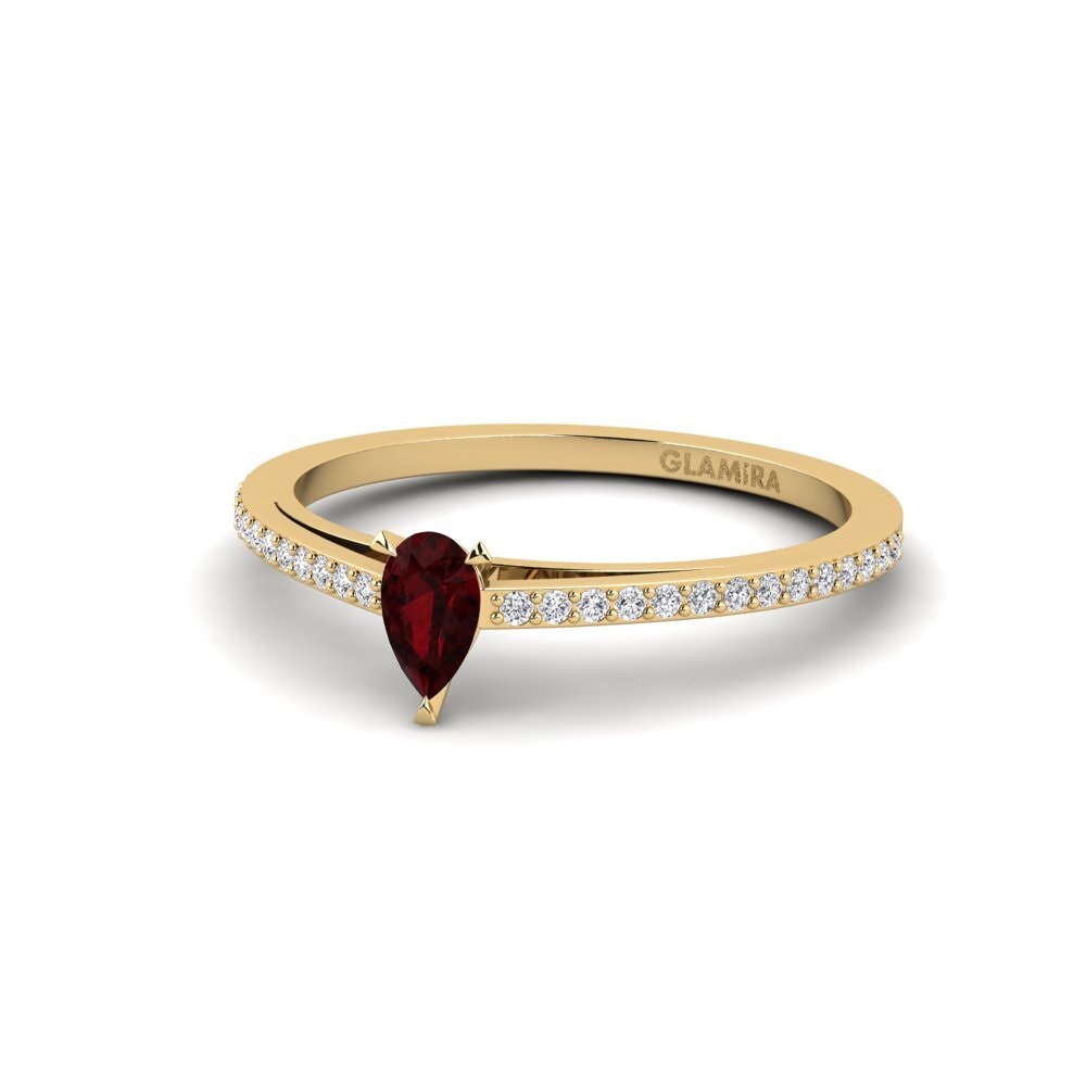 Garnet Engagement Ring Zaney