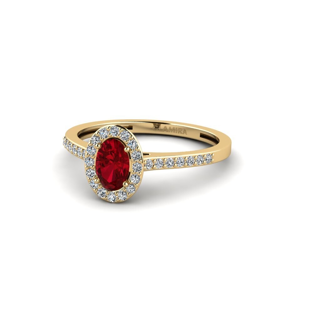 Circonita Roja Anillo de compromiso Zonel