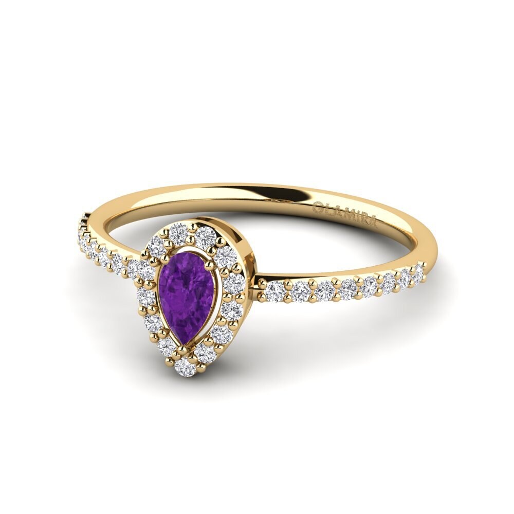 Amethyst Engagement Ring Zygic