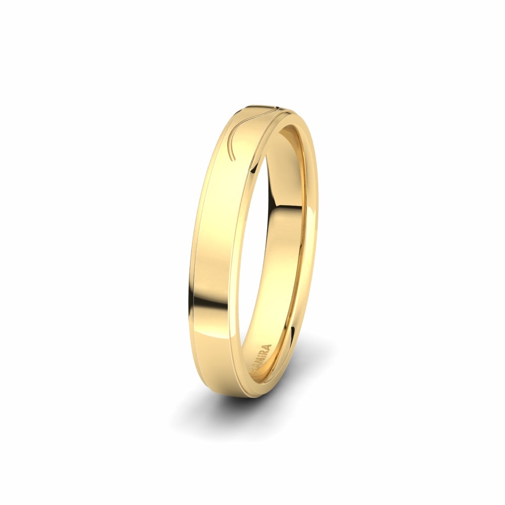 18ct Yellow Gold Men's Wedding Ring Glamorous Shade 4 mm