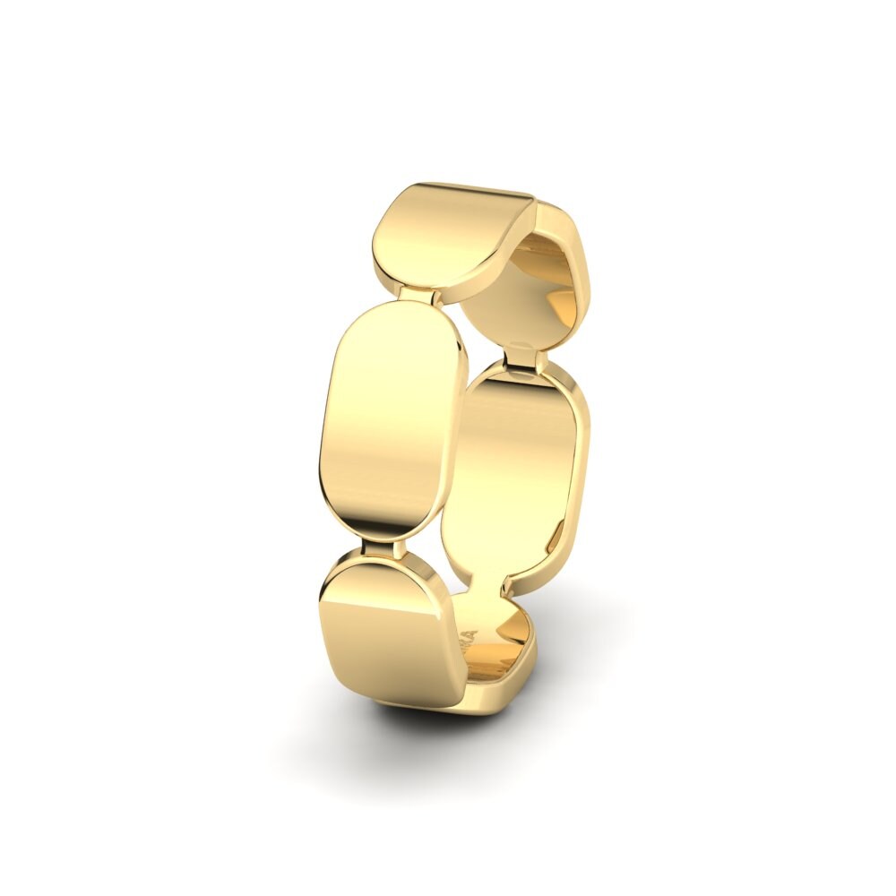 18ct Yellow Gold Men's Wedding Ring Glamorous Union 6 mm