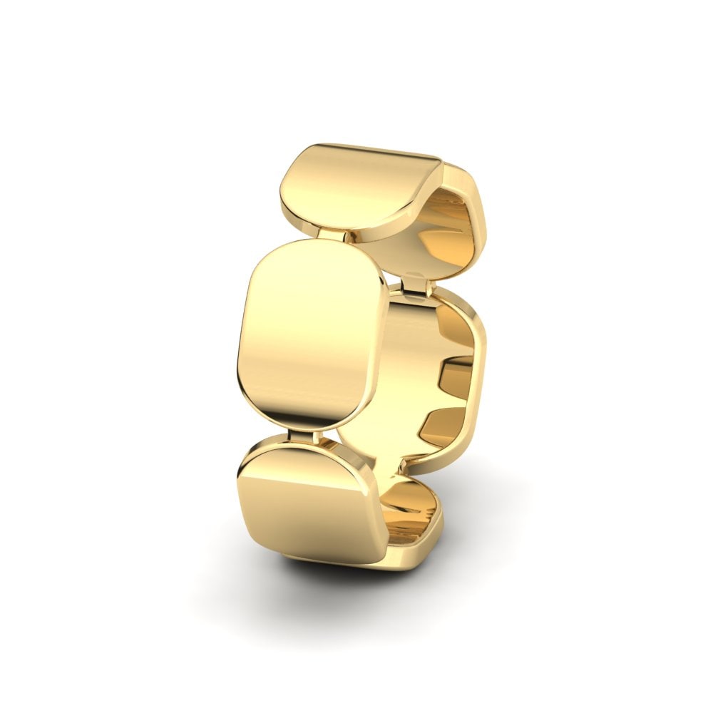 18ct Yellow Gold Men's Wedding Ring Glamorous Union 8 mm