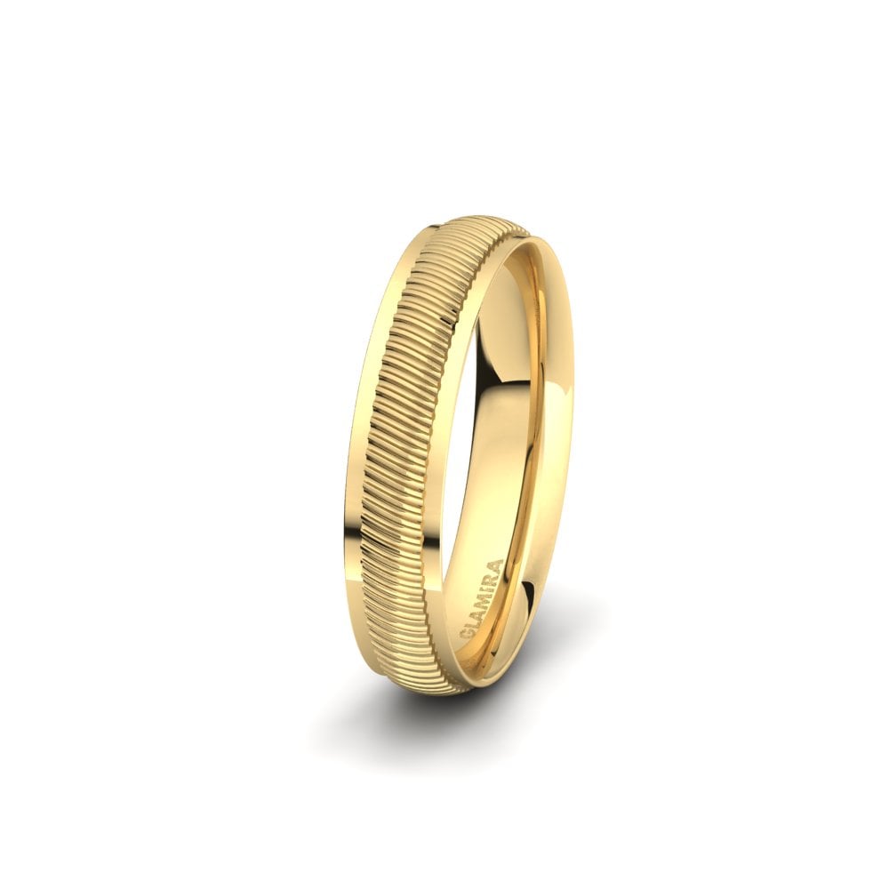 18ct Yellow Gold Men's Wedding Ring Pleasant Elegance 5 mm