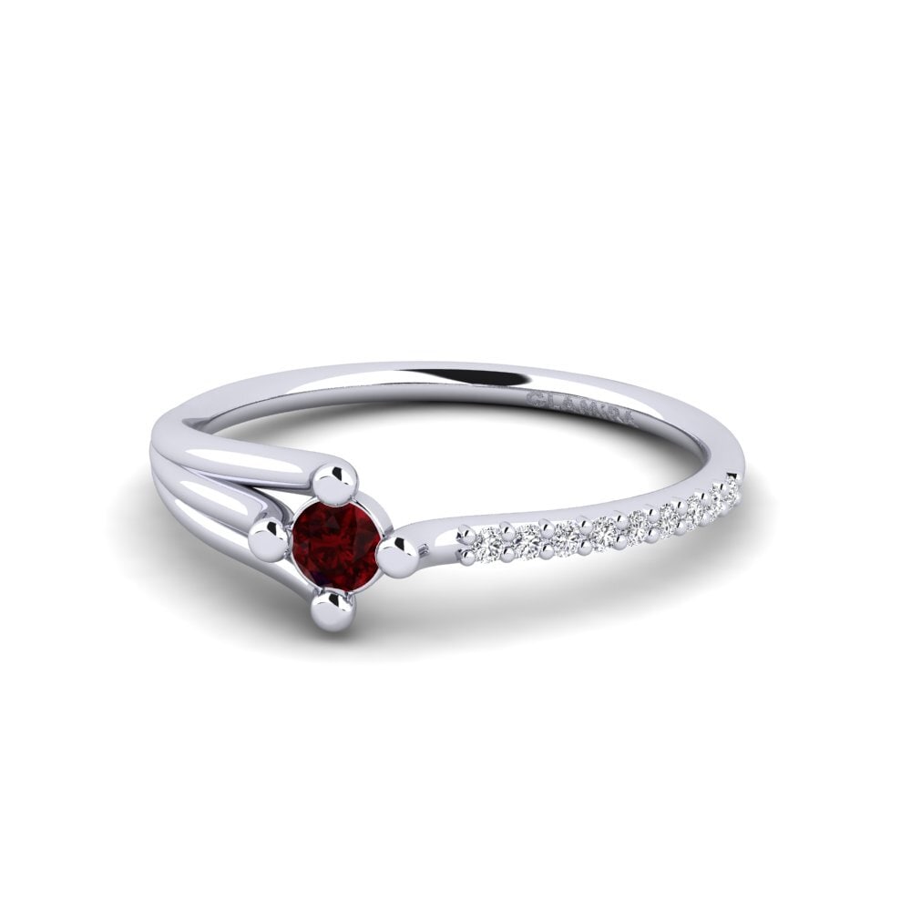 Garnet Engagement Ring Mocc
