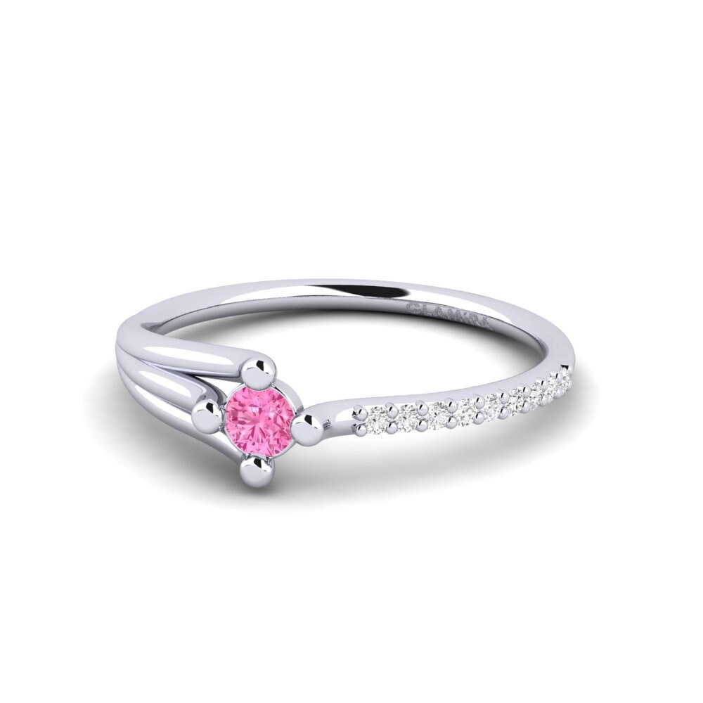 Pink Sapphire Engagement Ring Mocc