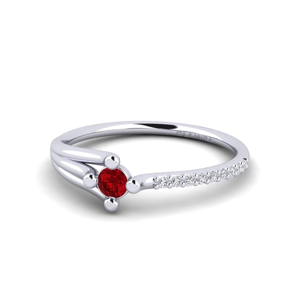 Circonita Roja Anillo de compromiso Mocc