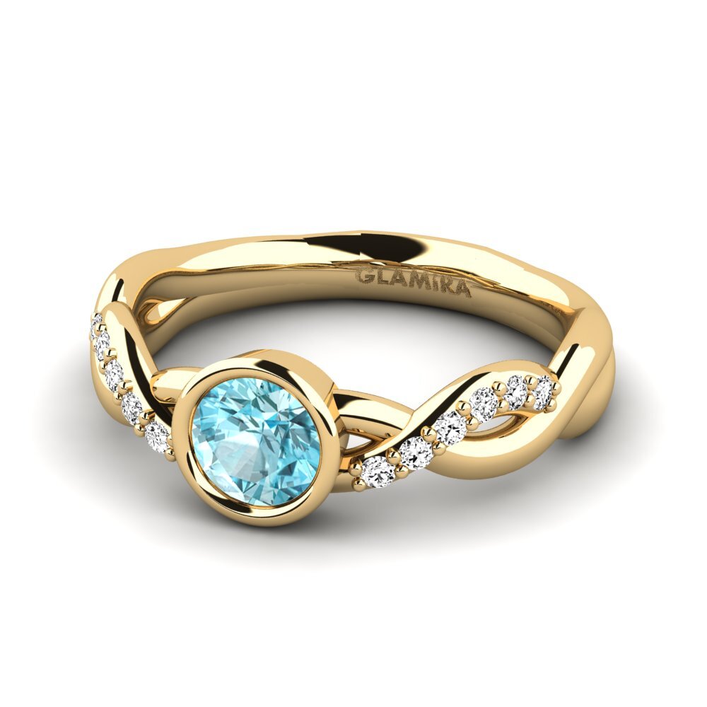 Blue Zircon Pinky Ring Baromenat