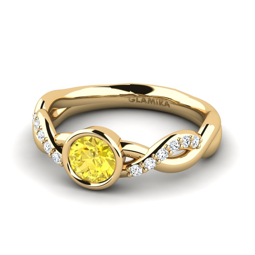 Zafiro amarillo Anillo meñique Baromenat