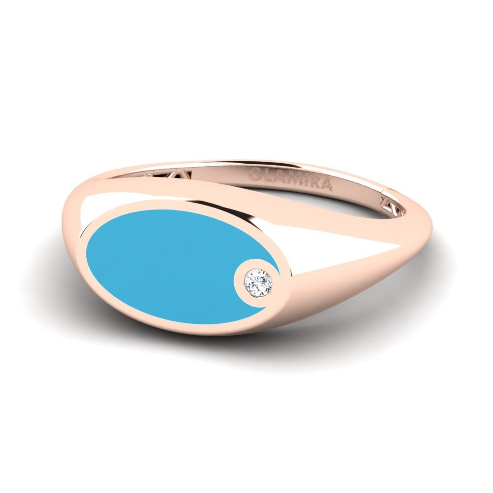 Rotgold 585 Pinker Ring Clysi