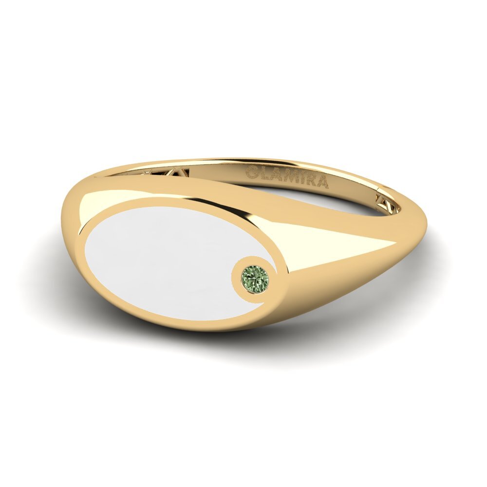 Green Diamond Pinky Ring Clysi