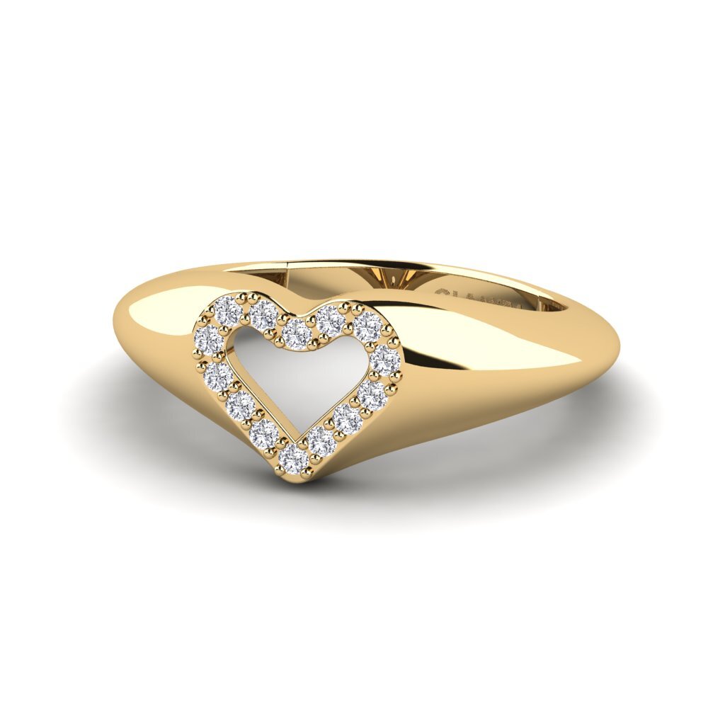 Diamante cultivado en laboratorio Anillo meñique Cynd