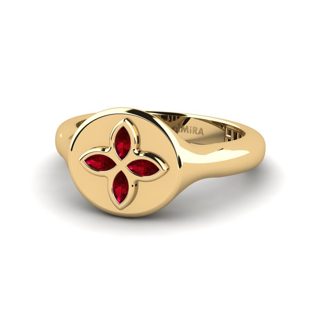 Red Zirconia Pinky Ring Cypra