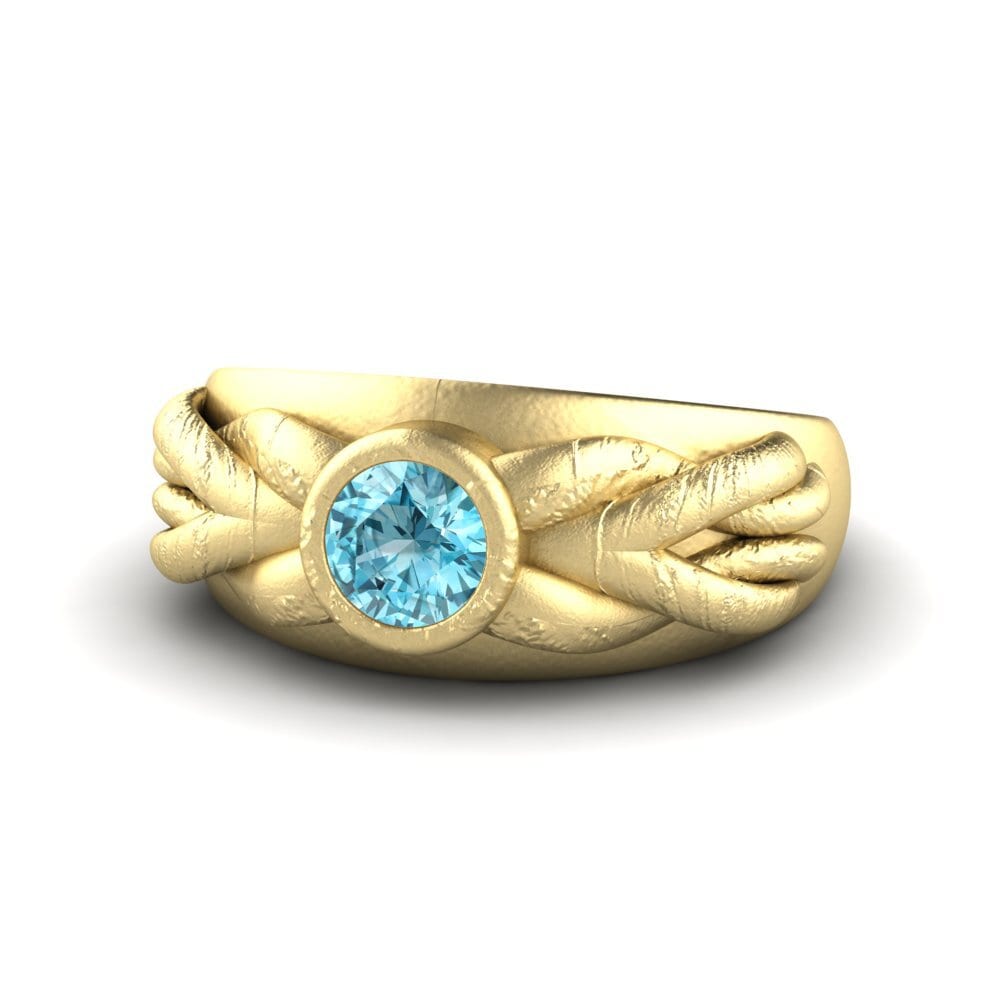 Blue Zircon Pinky Ring Ditiver