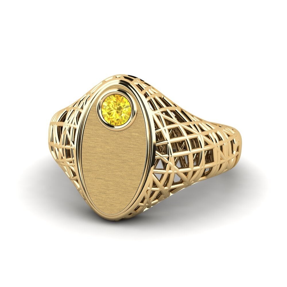 Zafiro amarillo Anillo meñique Drant