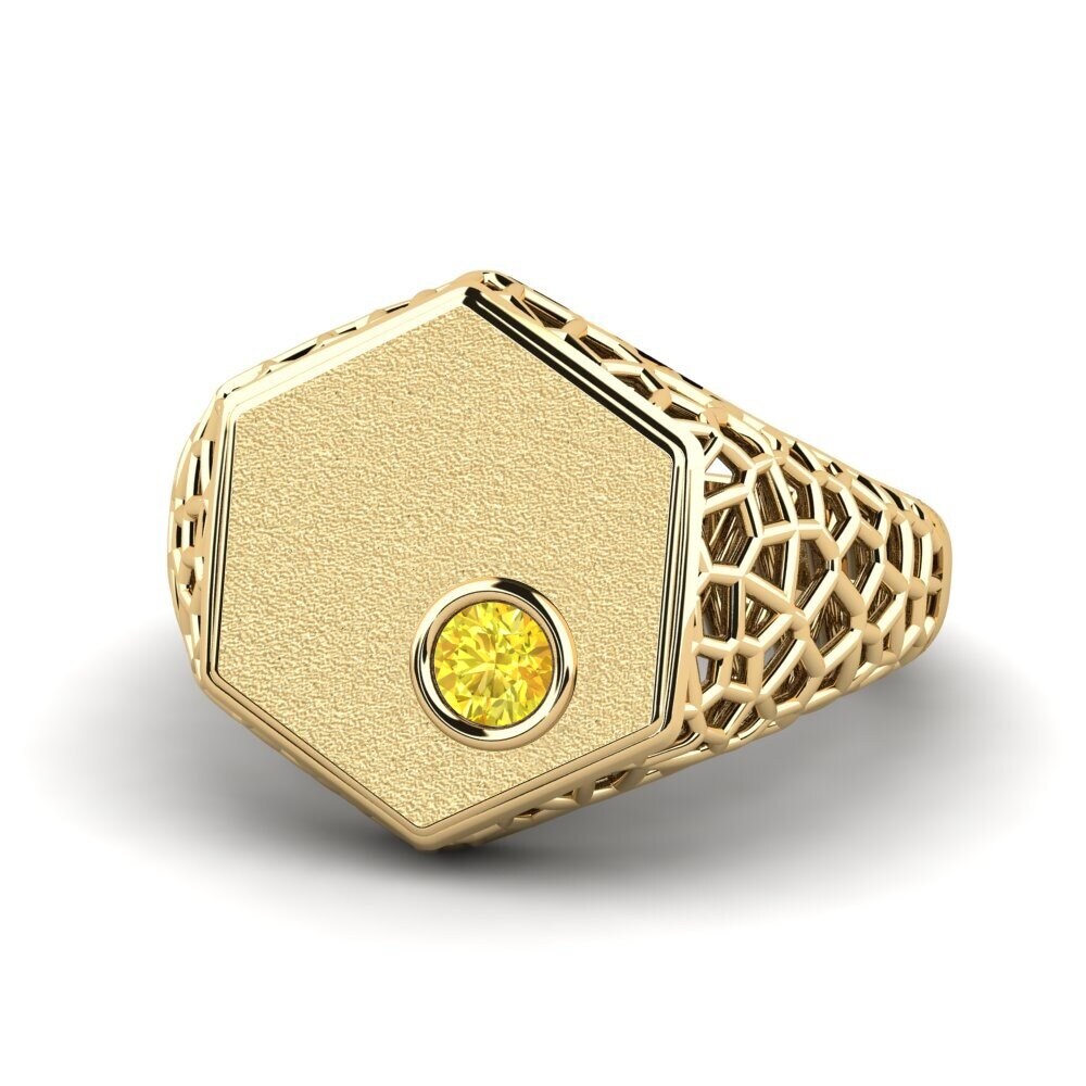 Zafiro amarillo Anillo meñique Drunner
