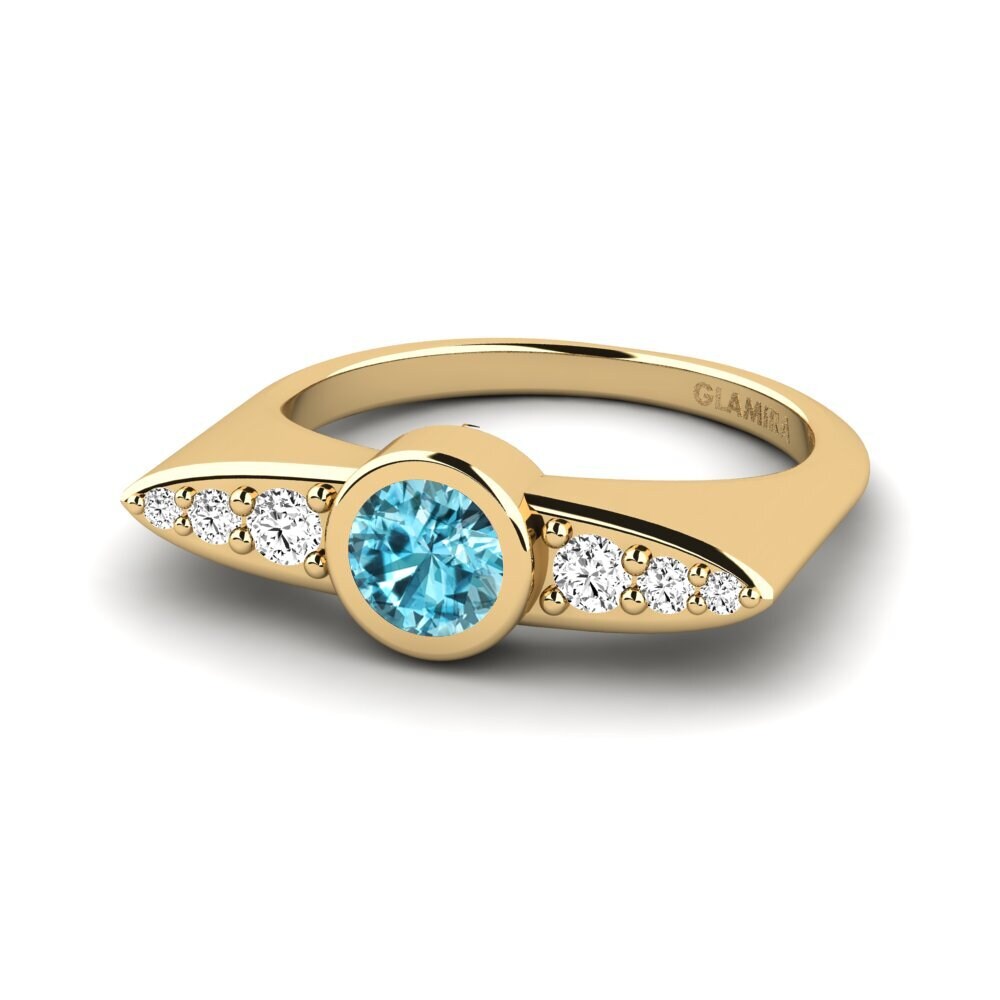 Blue Zircon Pinky Ring Fendgi