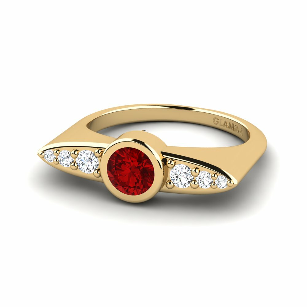 Ruby (Lab Created) Pinky Ring Fendgi