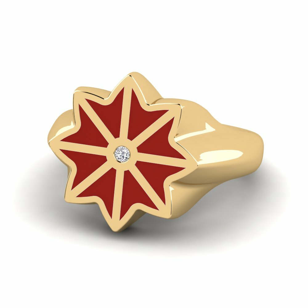 Diamant De Synthèse Anneau rose Gemeddo