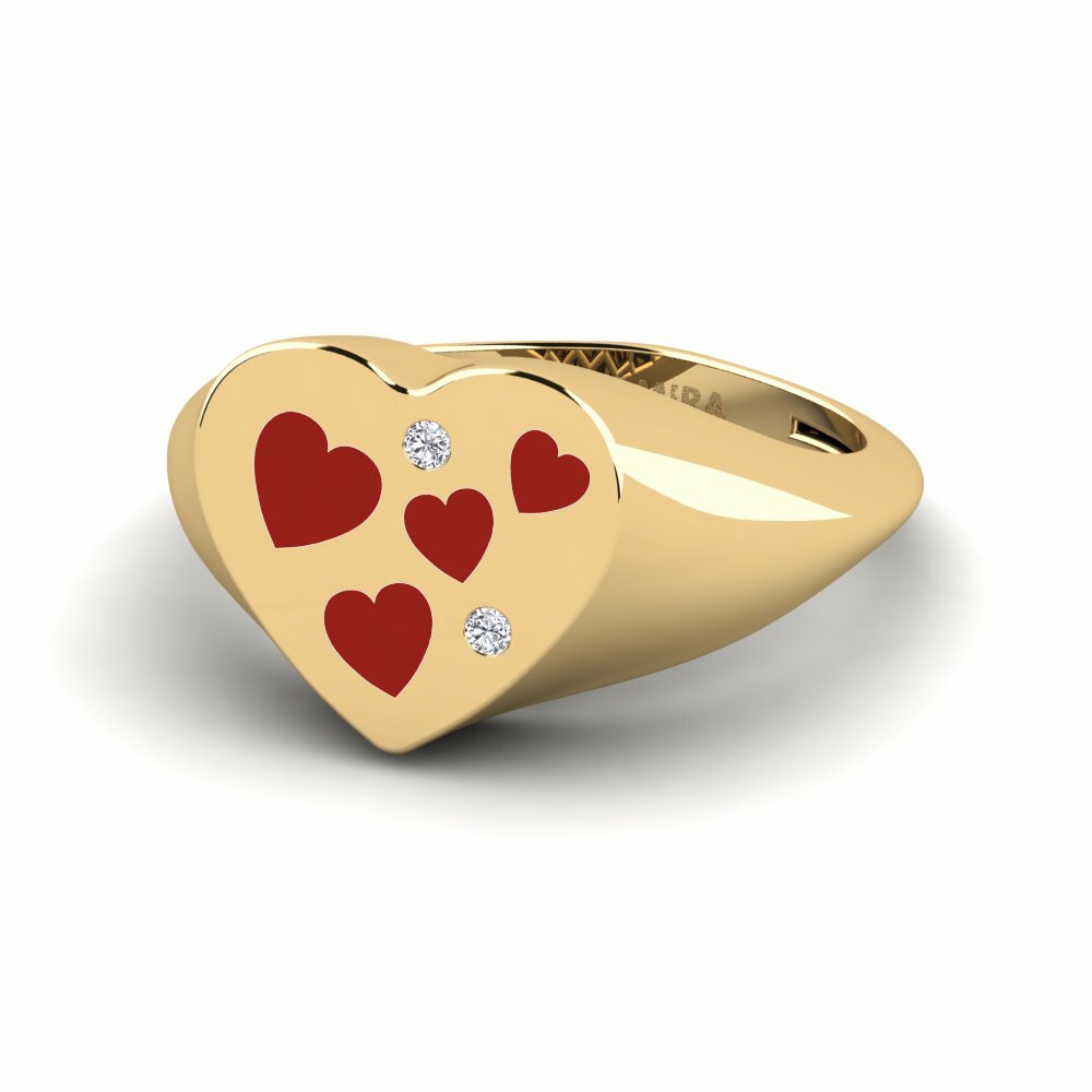 Diamant De Synthèse Anneau rose Hnin