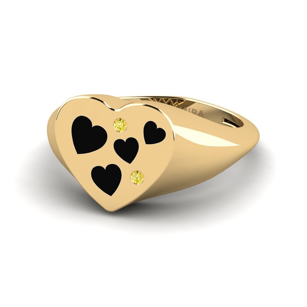 Zafiro amarillo Anillo meñique Hnin
