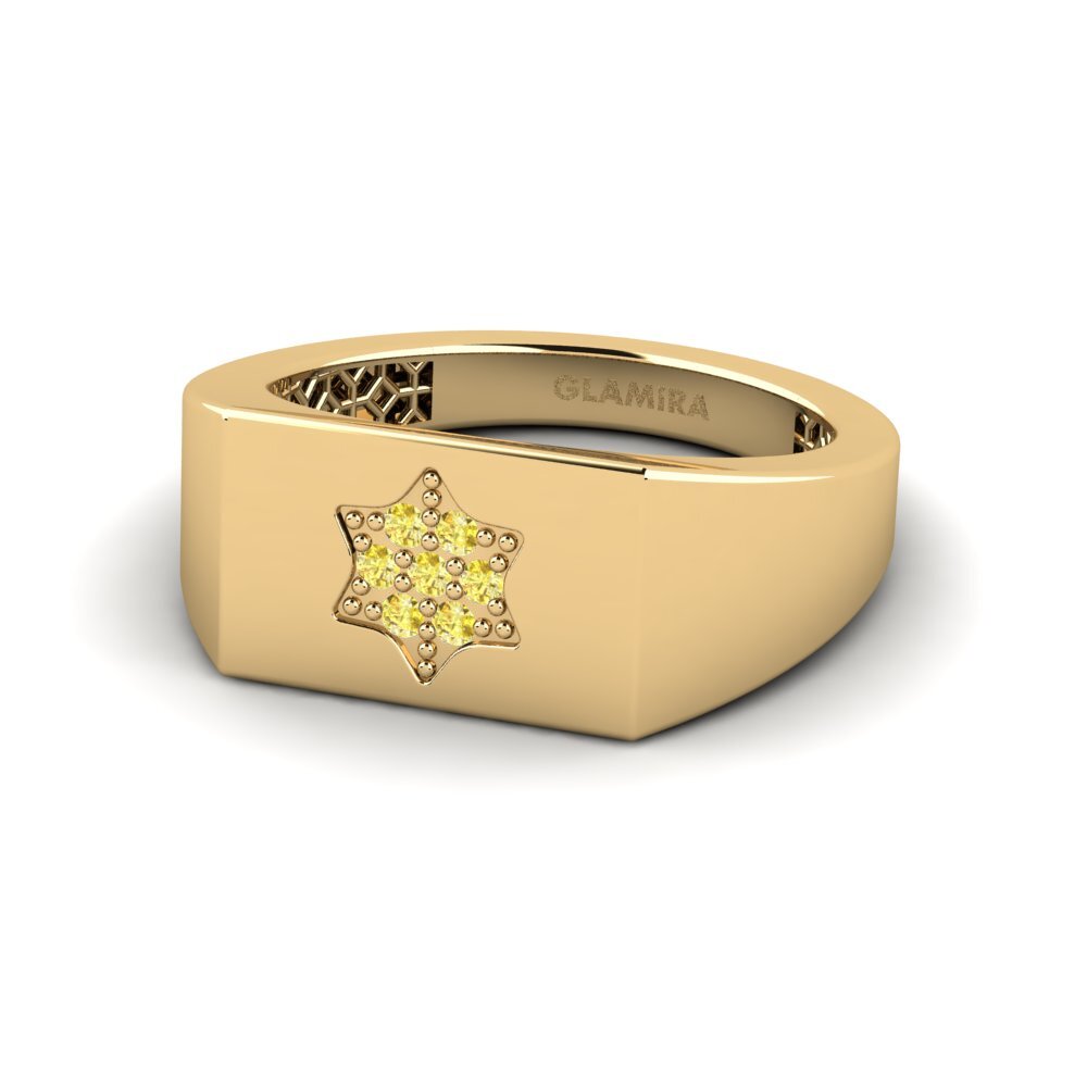 Zafiro amarillo Anillo meñique Hoarr