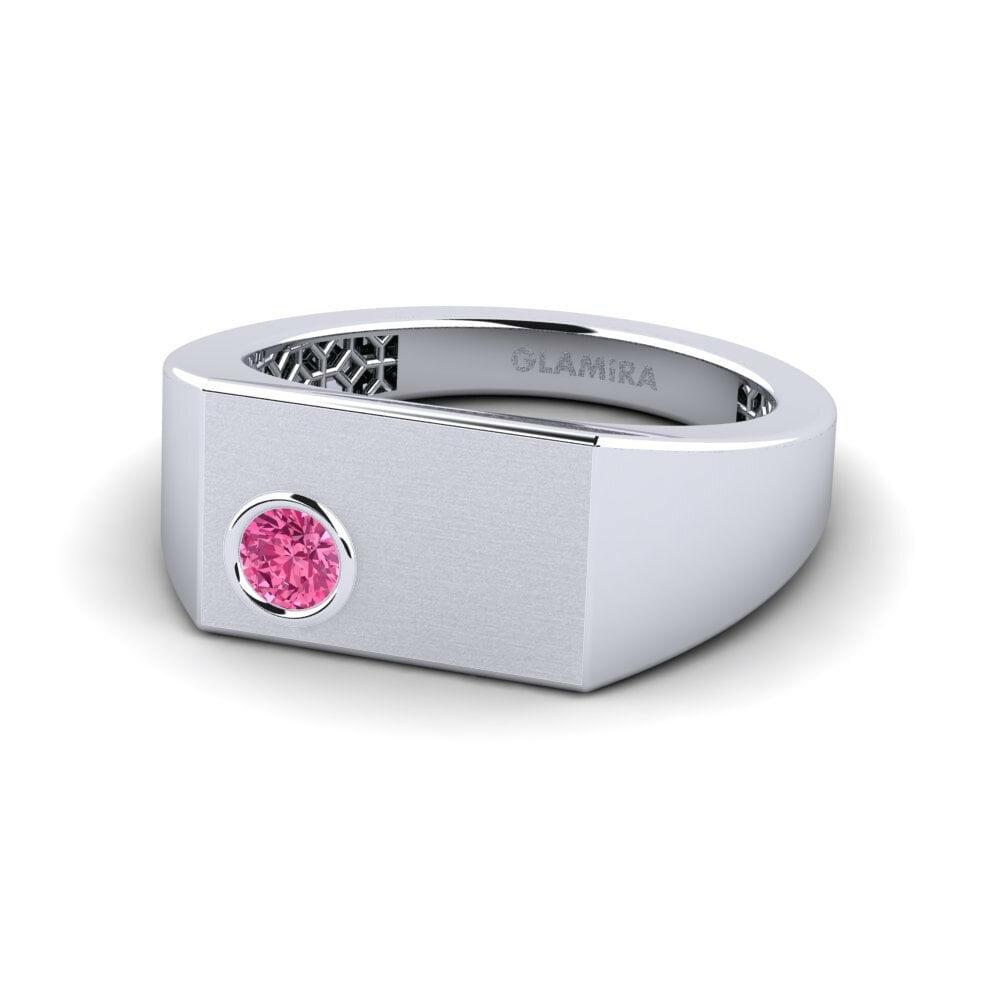 Pinky Pink Tourmaline 18k White Gold Engagement Rings