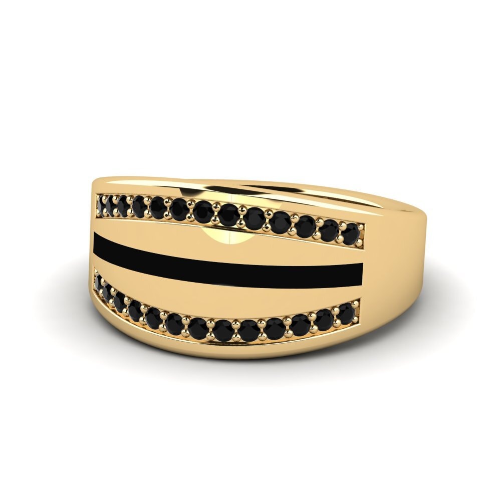 Black Onyx Pinky Ring Loadan