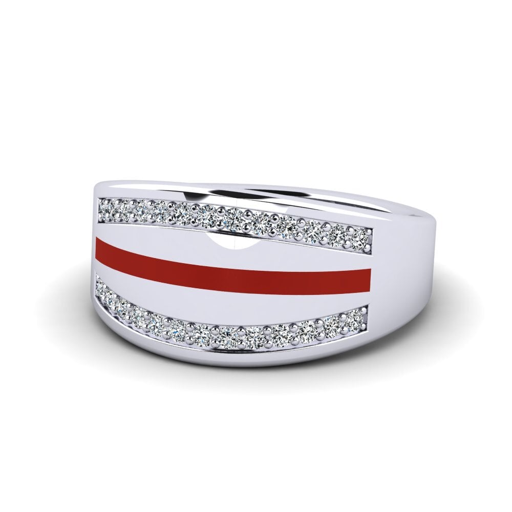 Weißgold 375 Pinker Ring Loadan