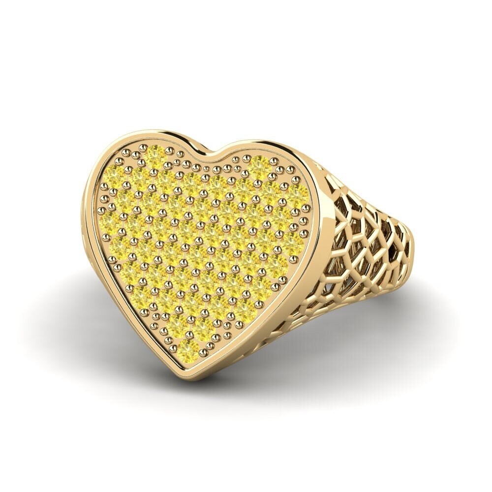 Zafiro amarillo Anillo meñique Lomeddo