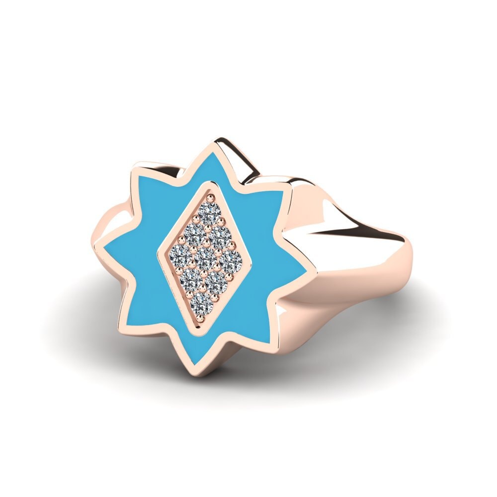 Rotgold 375 Pinker Ring Memynni