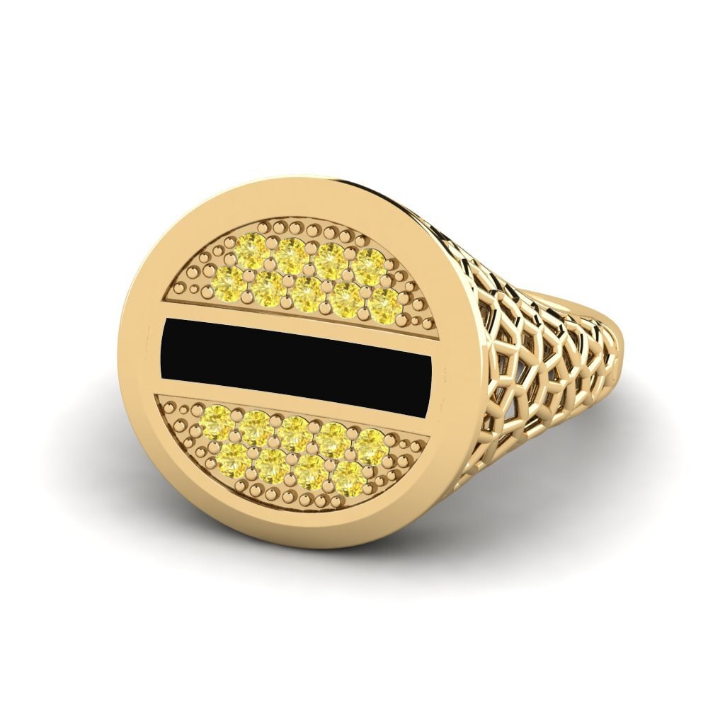 Zafiro amarillo Anillo meñique Motoldi