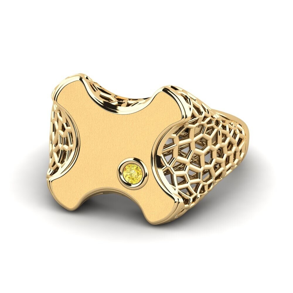 Zafiro amarillo Anillo meñique Murs