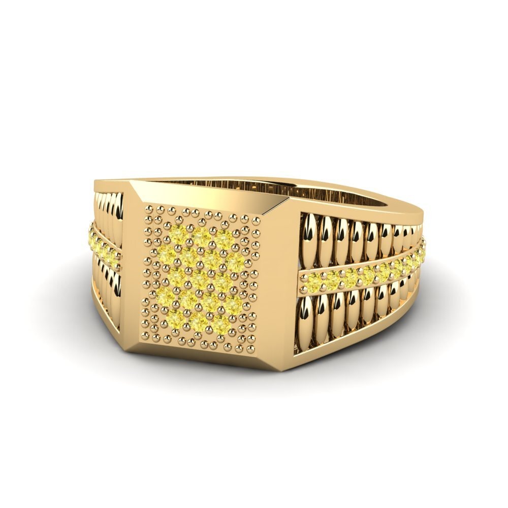 Zafiro amarillo Anillo meñique Niayendo