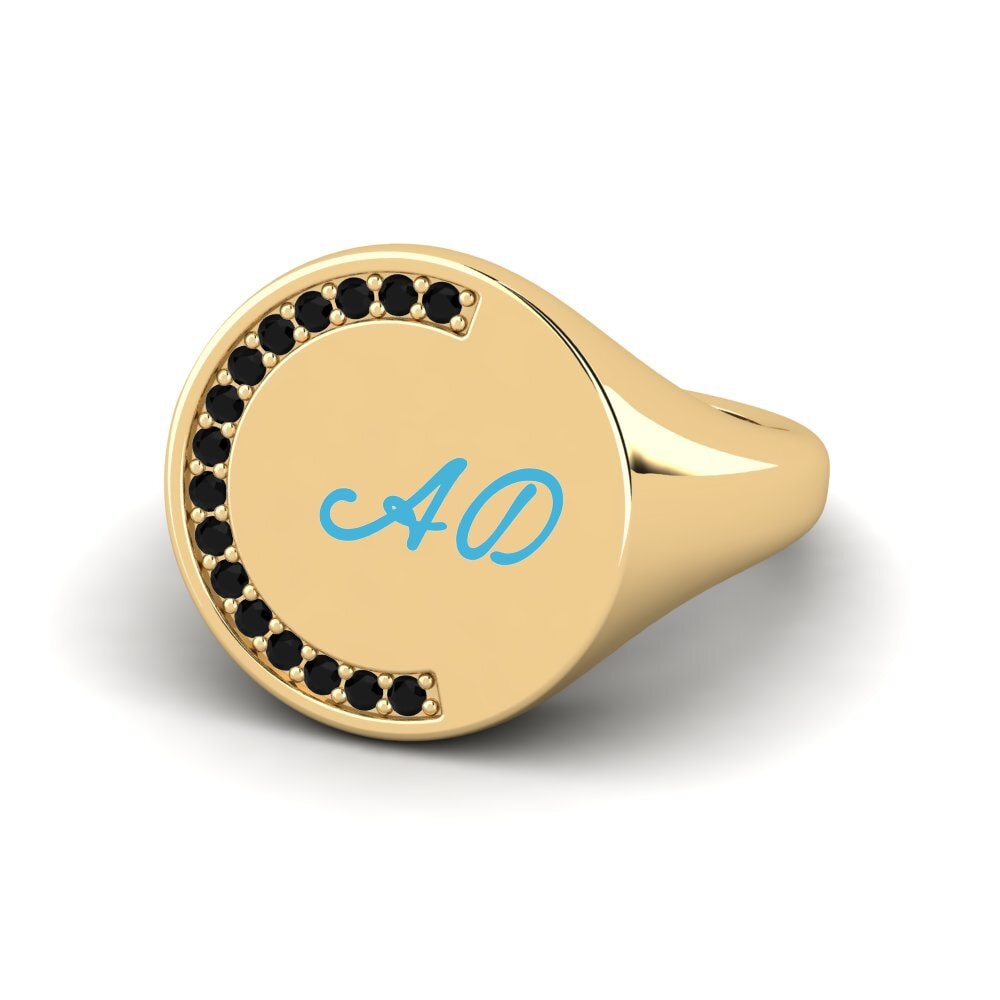 Black Onyx Pinky Ring Orom