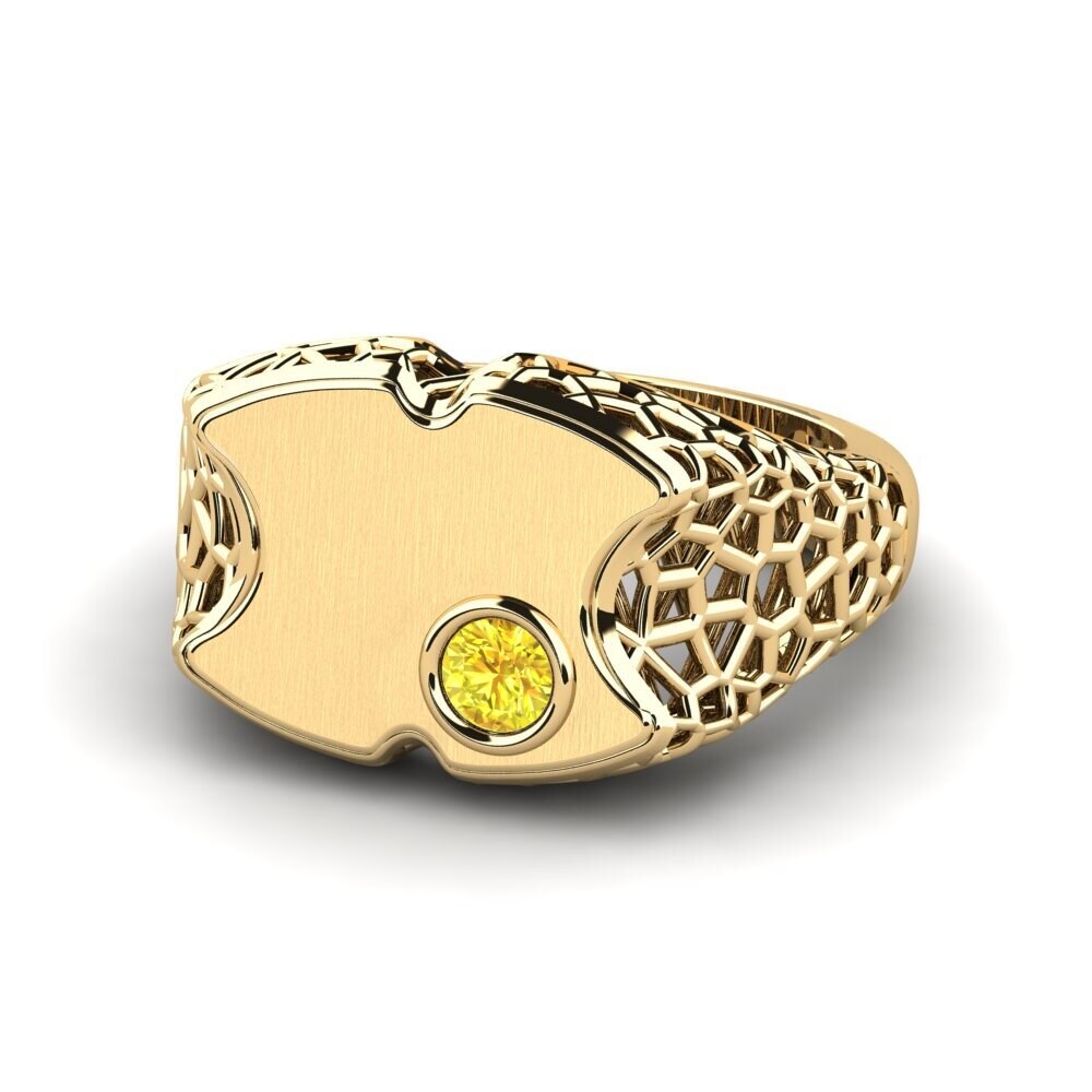 Zafiro amarillo Anillo meñique Orrim