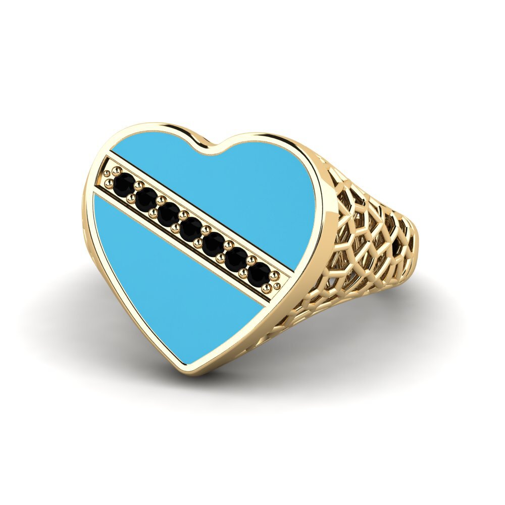 Black Onyx Pinky Ring Recges