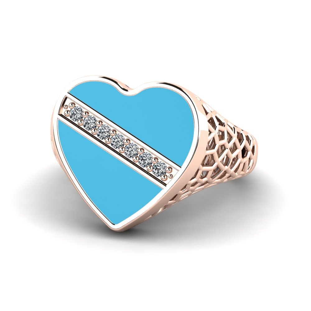 Rotgold 375 Pinker Ring Recges