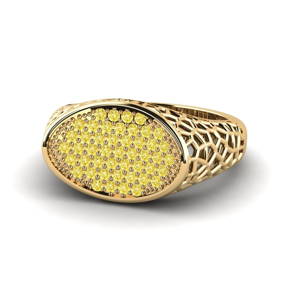 Zafiro amarillo Anillo meñique Rymbr