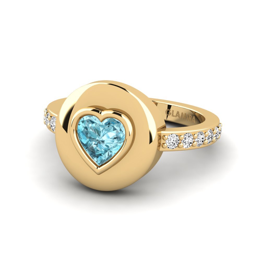Blue Zircon Pinky Ring Trakel