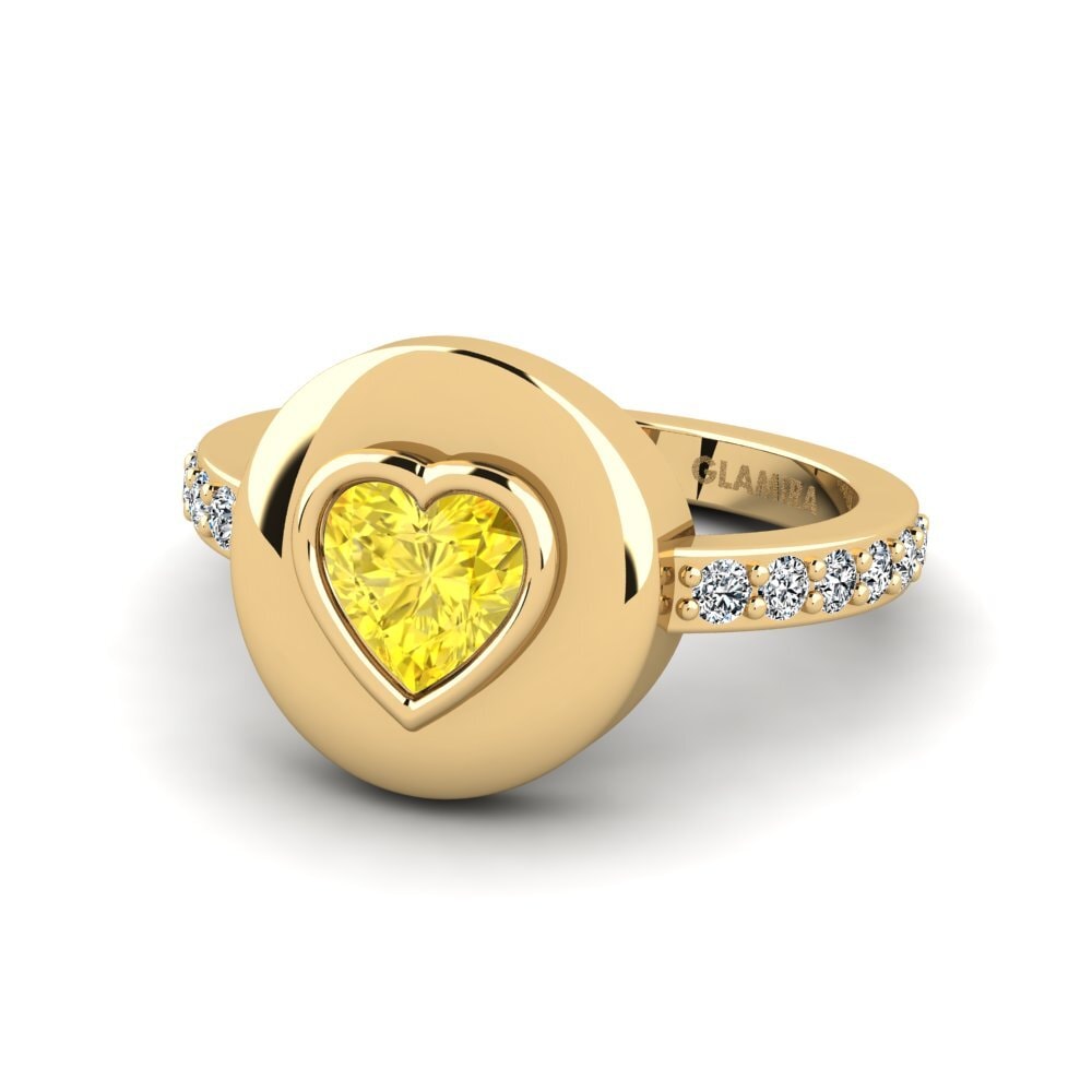 Zafiro amarillo Anillo meñique Trakel