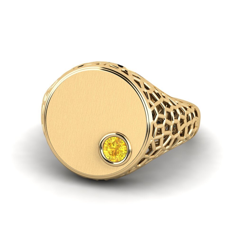 Zafiro amarillo Anillo meñique Unesoc