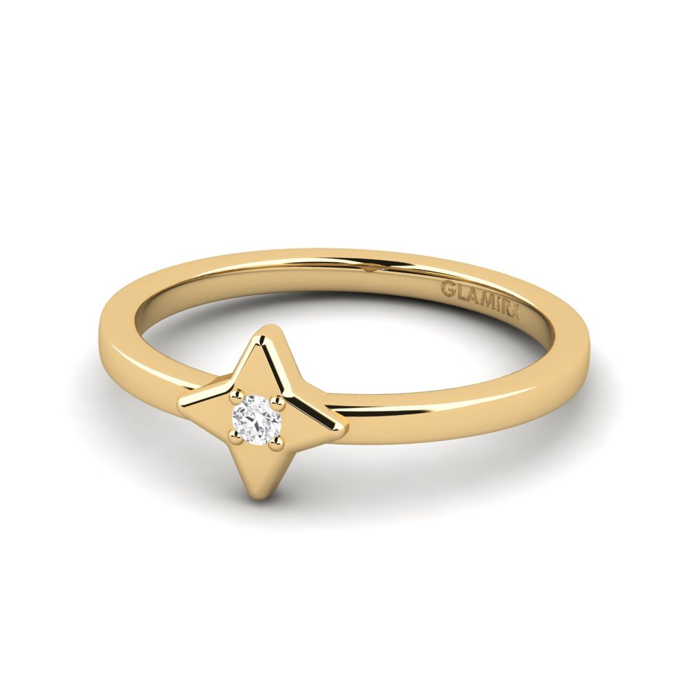 White sapphire Stackable Ring Annin
