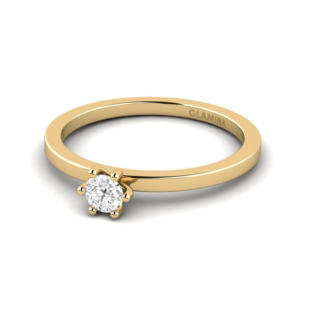 White sapphire Stackable Ring Doldun - A