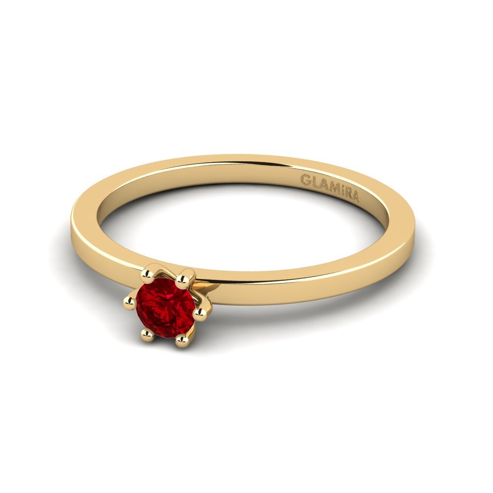 Circonita Roja Anillo apilable Doldun - A