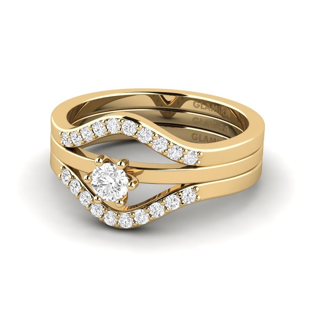 White sapphire Stackable Ring Doldun - SET