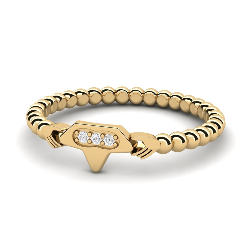 White sapphire Stackable Ring Dyddoder