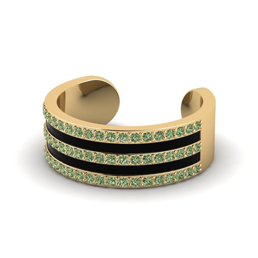 Diamante Verde Anel Denden