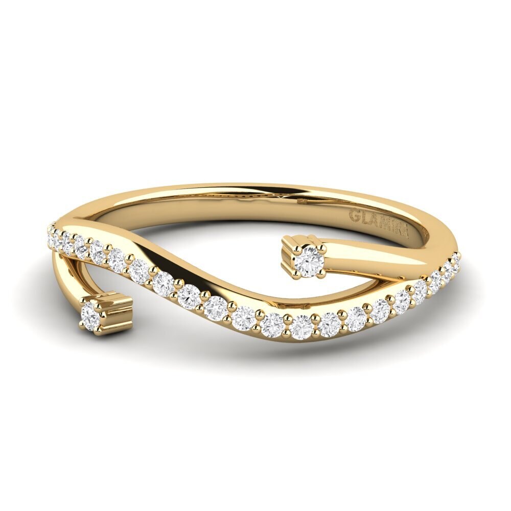 White sapphire Stackable Ring Eloc